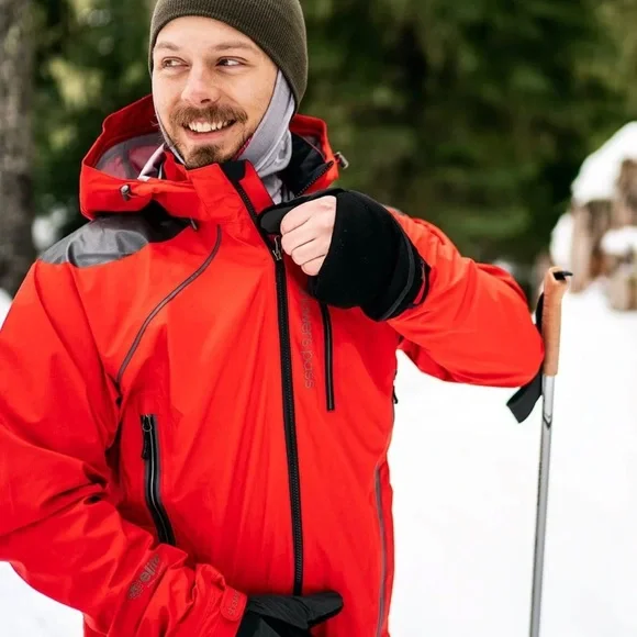 Showers Pass Men's Refuge Jacket Red Size M Outdoor Biking Mountaineering Hiking - Picture 2 of 16